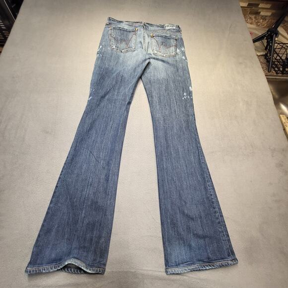 Citizens of Humanity Jeans Womens 28 Blue Kelly Low Rise Boot Cut Distressed - Picture 12 of 13